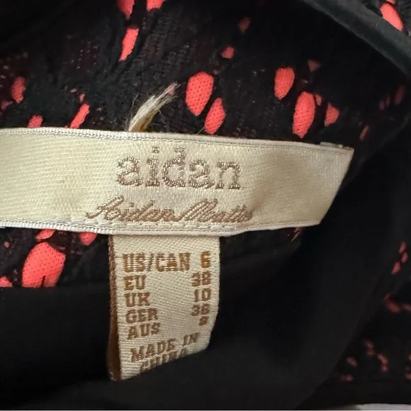 Aidan Mattox Formal Sleeveless Coral and Black Dress - Picture 3 of 4